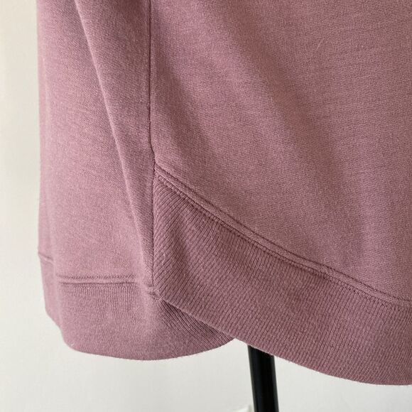 Athleta Mindset Textured Sweatshirt Sz L Dusty Pink Very Soft Modal Worm Quality - Picture 5 of 12